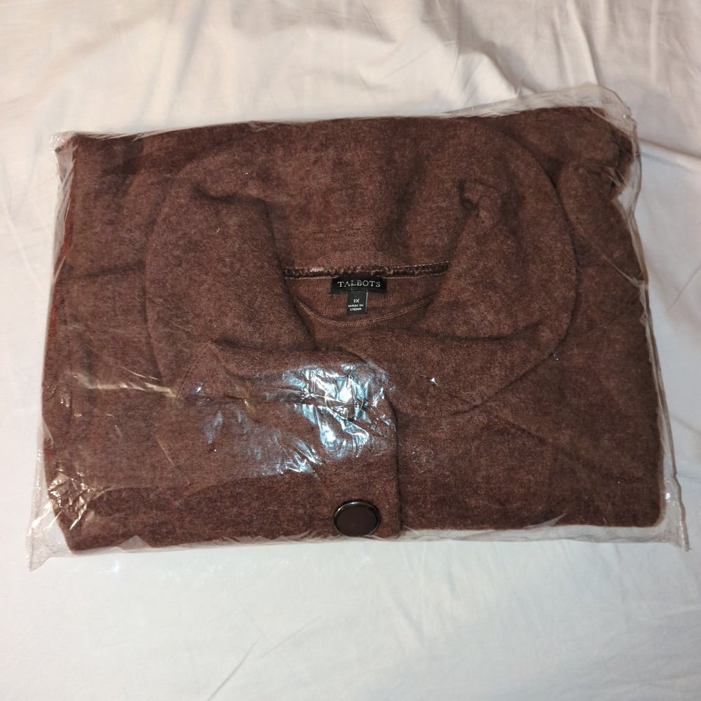 Talbots Brown Wool Coat (size 1X) NEW - Picture 2 of 4